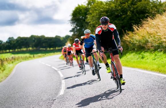 cycliste en entrainement